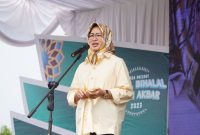 Airin Rachmi Diany saat acara Halal Bi Halal dan Reuni Akbar Ikatan Keluarga Darel Azhar (IKADA) 