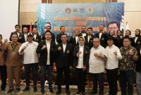 Ketua Umum Taekwondo Indonesia (TI) Provinsi Banten, Airin Rachmi Diany melantik Pengurus Cabang Taekwondo Indonesia Kota Tangerang Selatan periode 2023-2027 yang berlangsung di Serpong, Kota Tangerang Selatan, pada Selasa (8/8/2023)