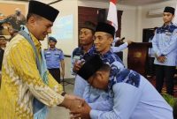 Musa Rajekshah (Ijeck) saat menghadiri pelantikan Pengurus Dewan Pimpinan Daerah (DPD) BKPRMI Kabupaten Tapanuli Tengah (Tapteng) periode 2022-2026