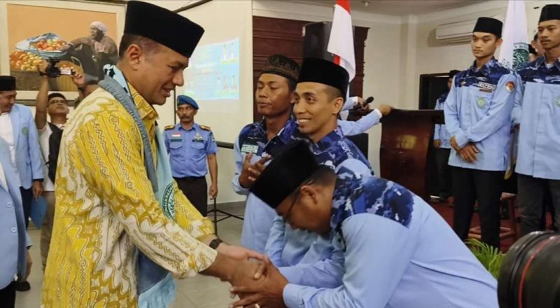 Musa Rajekshah (Ijeck) saat menghadiri pelantikan Pengurus Dewan Pimpinan Daerah (DPD) BKPRMI Kabupaten Tapanuli Tengah (Tapteng) periode 2022-2026