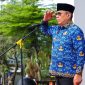 Benyamin dalam arahannya kepada seluruh jajaran pemerintahan daerah saat Apel Hari Kesadaran Nasional di Kantor Wali Kota Tangsel pada Senin (17/02/2025).